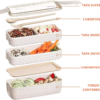 Lunchera Ecológica Apilable con Compartimentos | Bento Box con Cubiertos