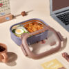Lunchera Infantil Acero Inoxidable Oso | 2 Divisiones Herméticas